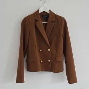 Cognac Gold Button Jacket